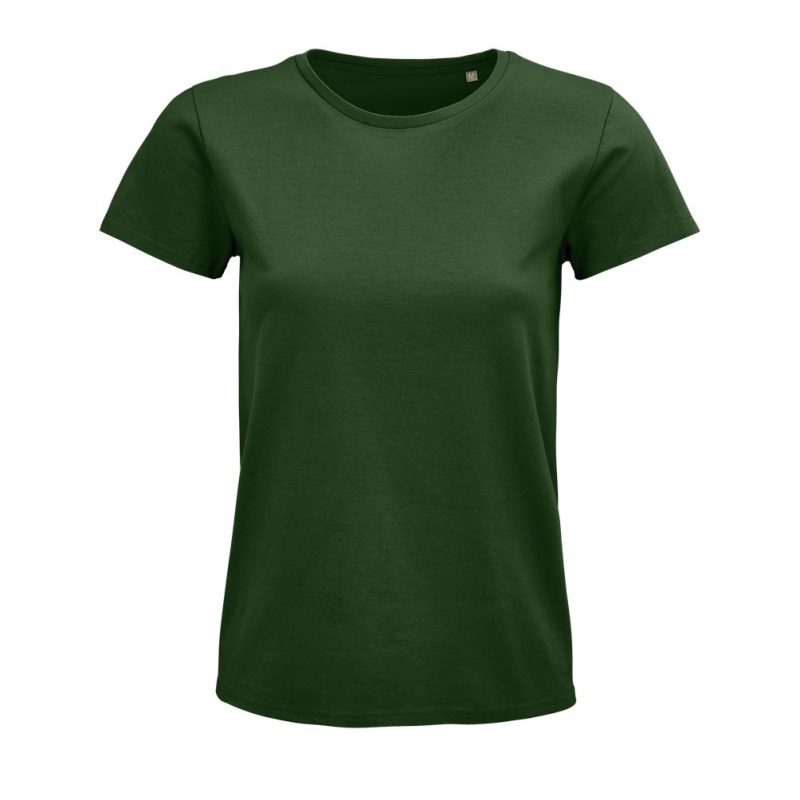 Camiseta Mujer De Punto Liso Y Cuello Redondo Pioneer Women Sols - Verde Botella - Sols