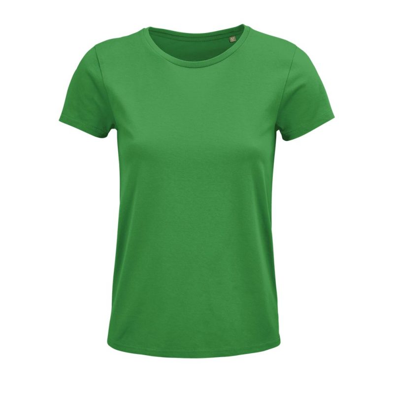 Camiseta Mujer De Cuello Redondo Crusader Women Sols - Verde Pradera - Sols