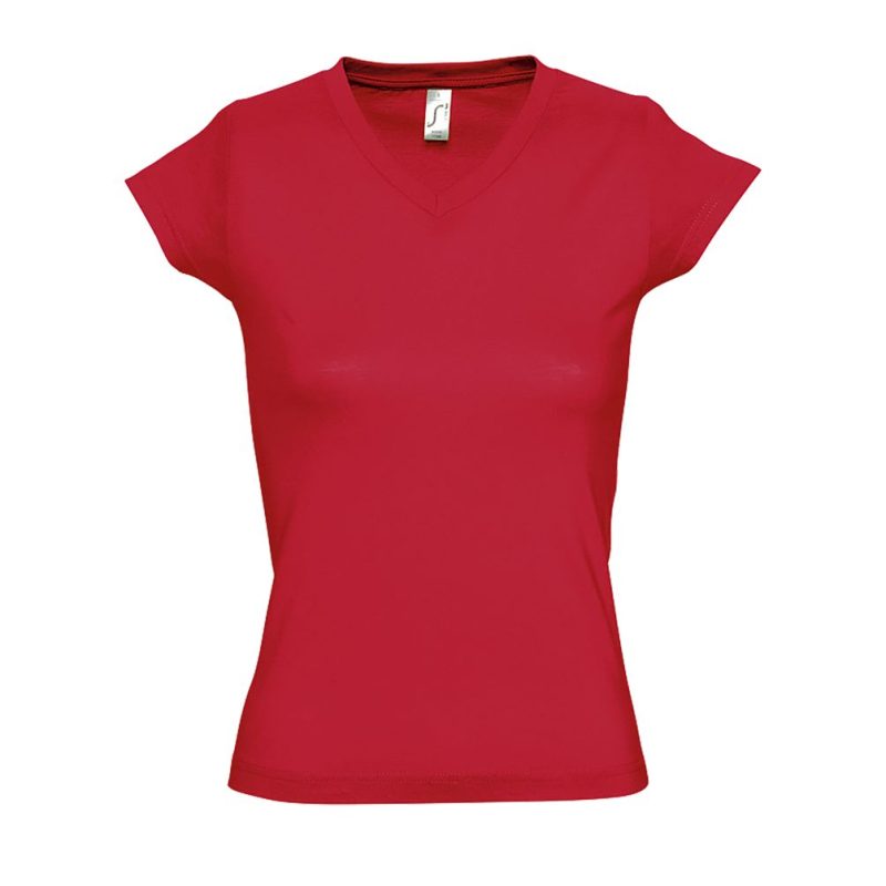 Camiseta Mujer Cuello Pico Moon Sols - Rojo - Sols