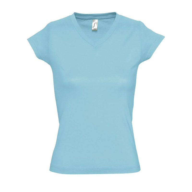Camiseta Mujer Cuello Pico Moon Sols - Azul Atolón - Sols