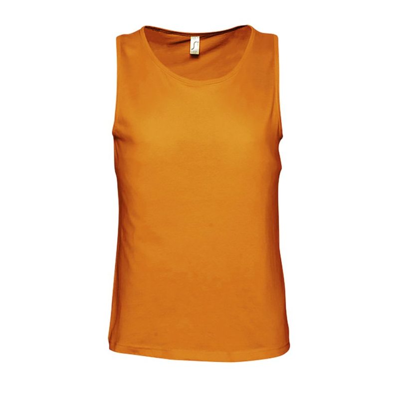 Camiseta Hombre Sin Mangas Justin Sols - Naranja - Sols