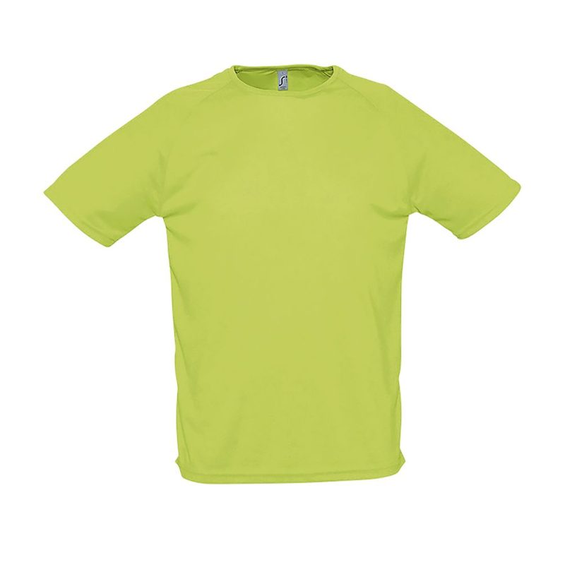 Camiseta Hombre Manga Raglán Sporty Sols - Verde Manzana - Sols
