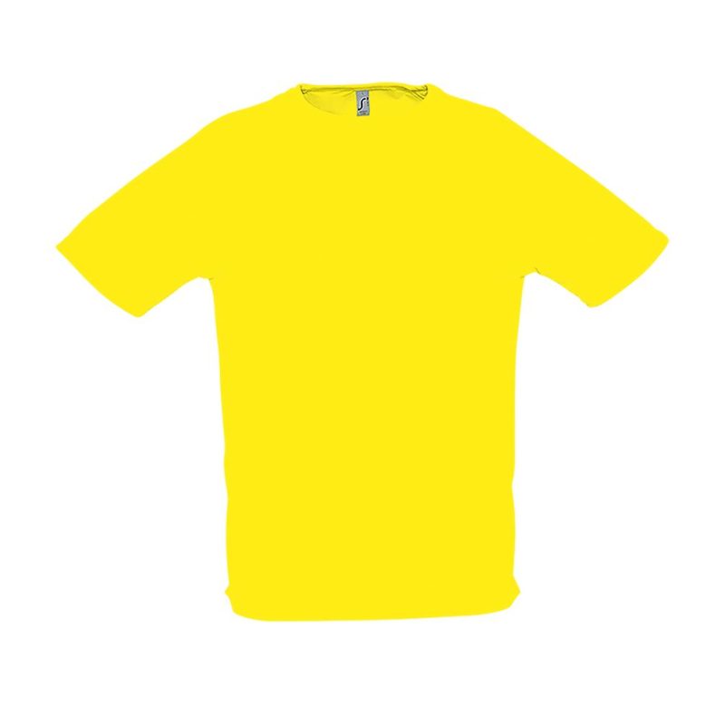 Camiseta Hombre Manga Raglán Sporty Sols - Limón - Sols