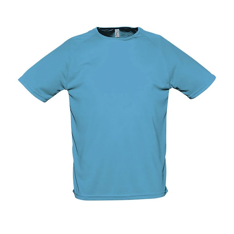 Camiseta Hombre Manga Raglán Sporty Sols - Aqua - Sols