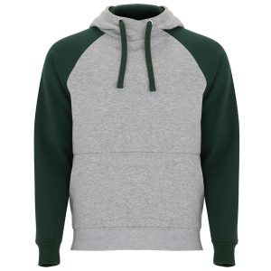Sudadera Badet Roly - Gris vigore/verde botella