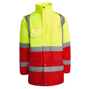 Parka Merak Roly - Rojo laboral/amarillo flúor