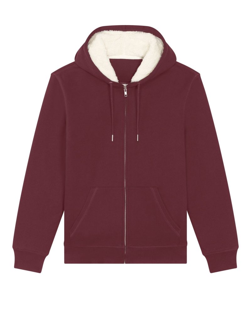 Sudadera con cremallera Hygger Sherpa Stanley Stella - Burgundy