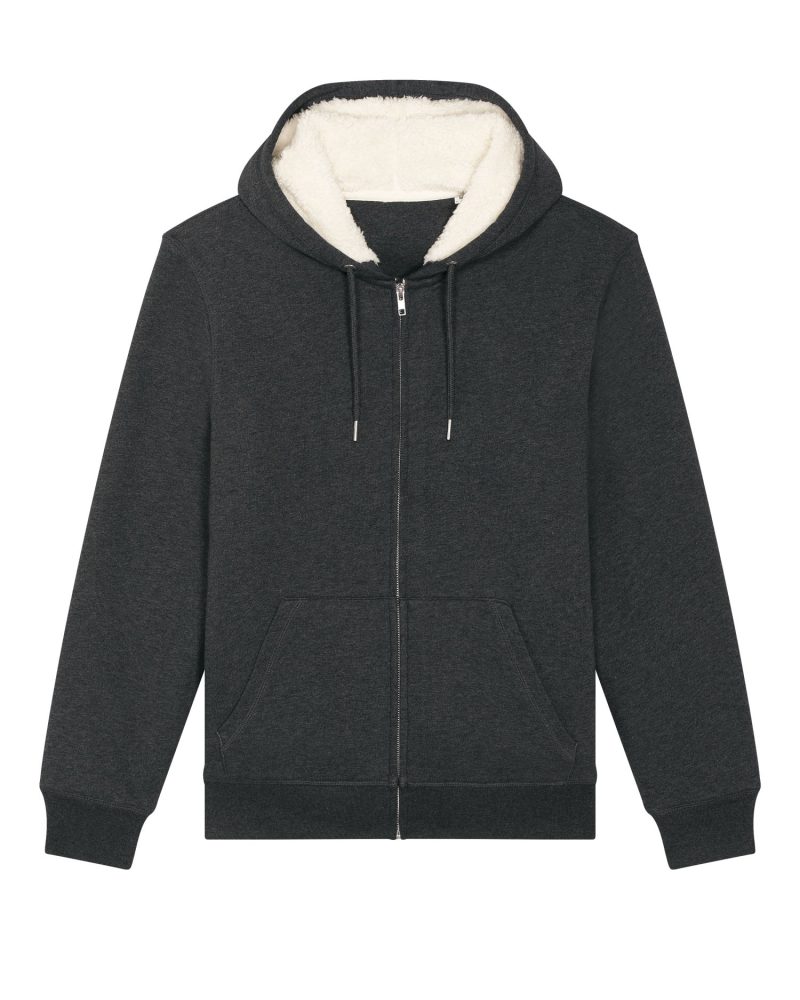 Sudadera con cremallera Hygger Sherpa Stanley Stella - Dark Heather Grey