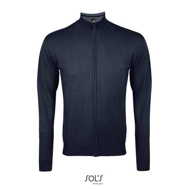 Chaqueta De Punto Con Cremallera Para Hombre Gordon Men Sols - Azul Marino - Sols