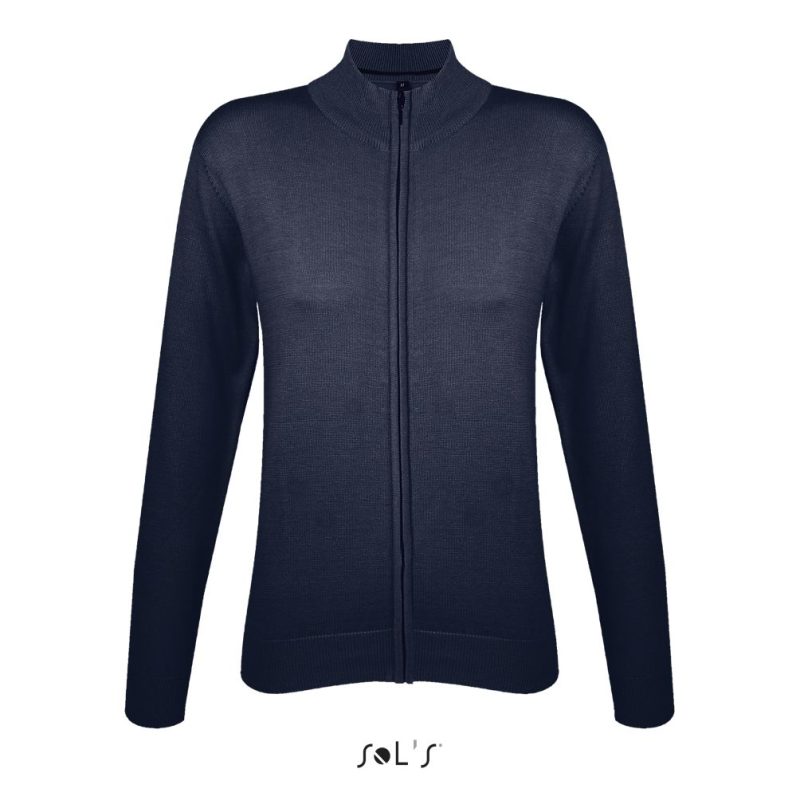 Chaqueta De Punto Con Cremallera Para Mujer Gordon Women Sols - Azul Marino - Sols