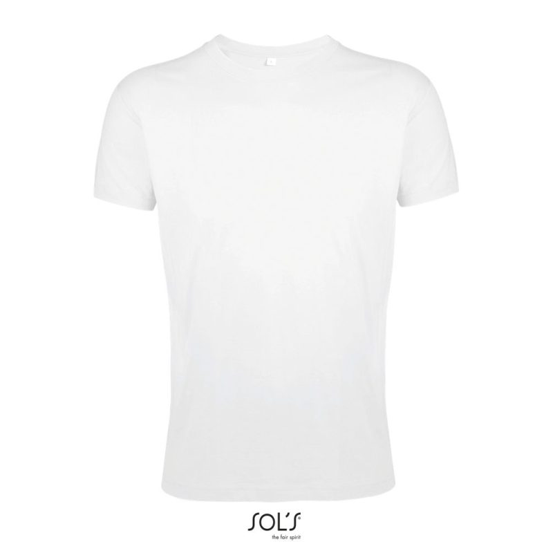 Camiseta Ajustada Hombre Cuello Redondo Regent Fit Sols - Blanco - Sols