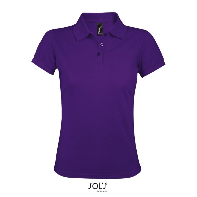 Polo De Polialgodón Para Mujer Prime Women Sols - Morado Oscuro - Sols