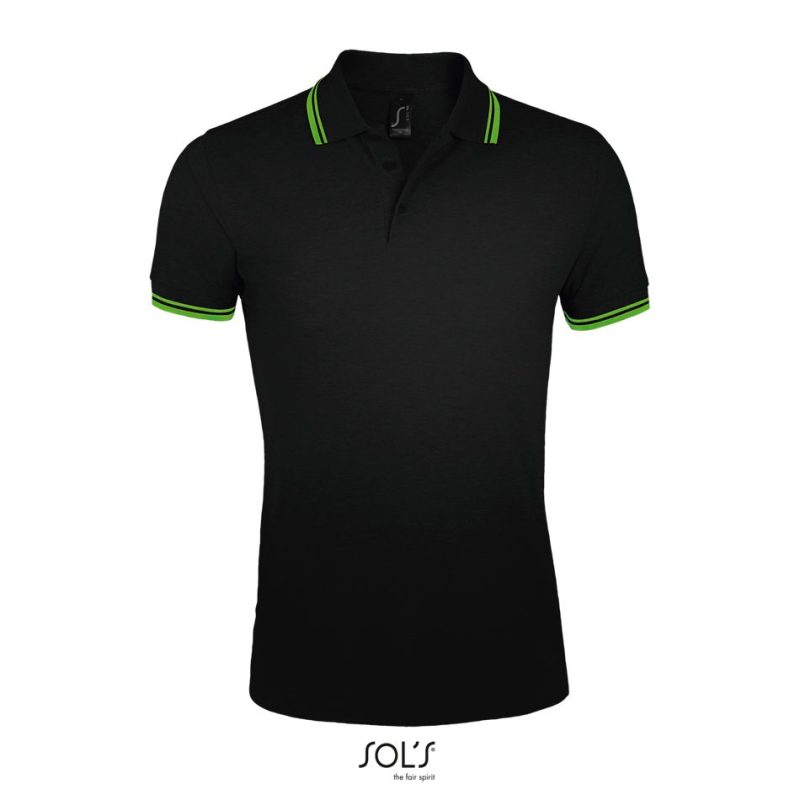Polo Para Hombre Pasadena Men Sols - Negro Lima - Sols