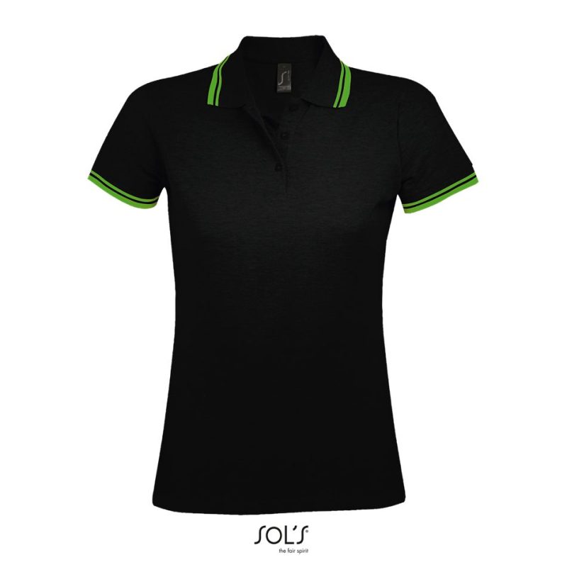 Polo Para Mujer Pasadena Women Sols - Negro Lima - Sols