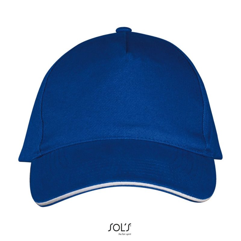 Gorra 5 Paneles Long Beach Sols - Azul Royal Blanco - Sols