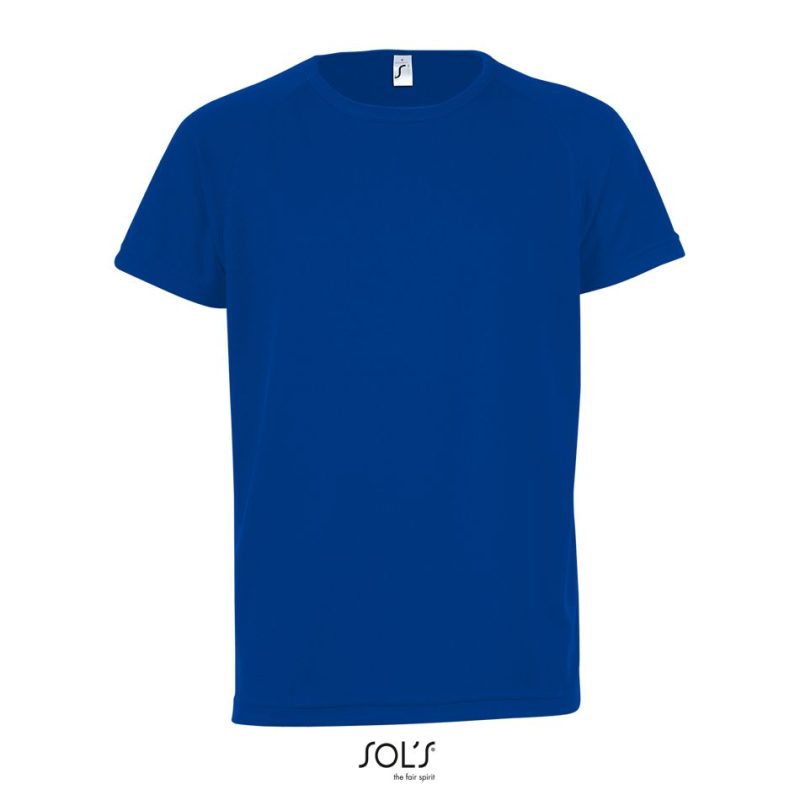 Camiseta Niños Mangas Raglán Sporty Kids Sols - Azul Royal - Sols