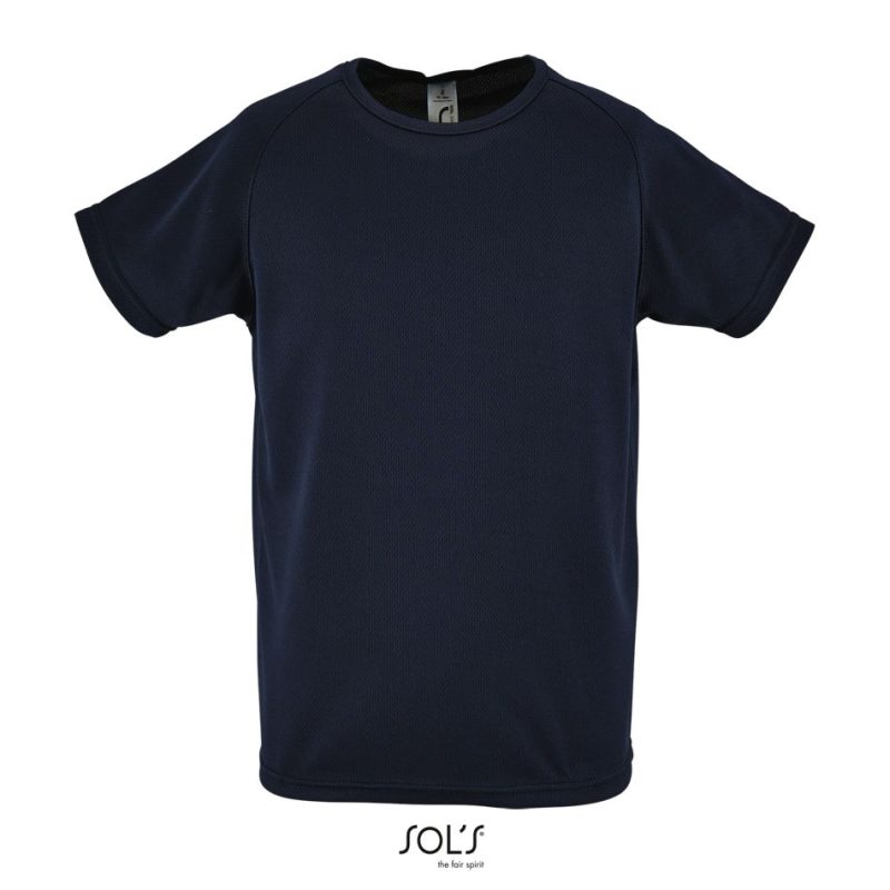 Camiseta Niños Mangas Raglán Sporty Kids Sols - French Marino - Sols