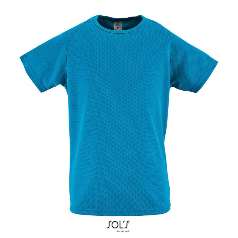 Camiseta Niños Mangas Raglán Sporty Kids Sols - Aqua - Sols
