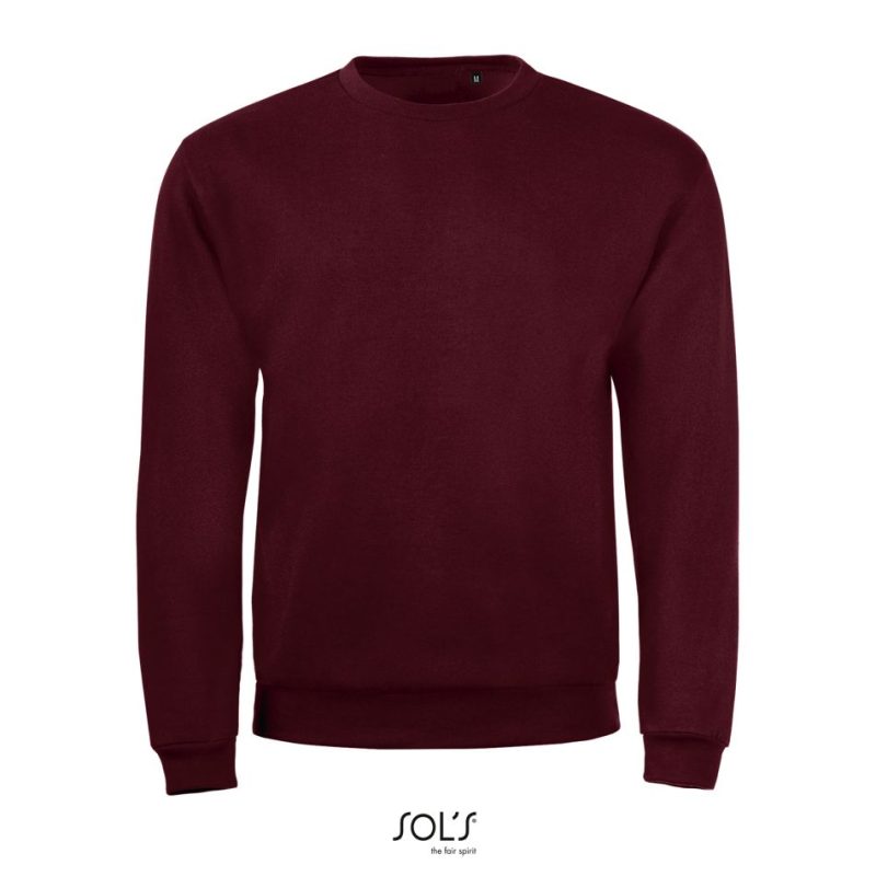 Sudadera De Hombre De Cuello Redondo Spider Sols - Borgoña - Sols