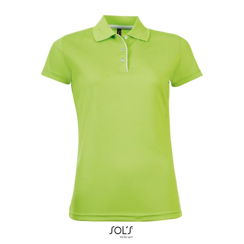 Polo De Deporte Para Mujer Performer Women Sols - Verde Manzana - Sols