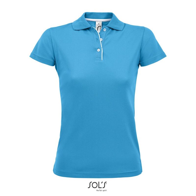 Polo De Deporte Para Mujer Performer Women Sols - Aqua - Sols