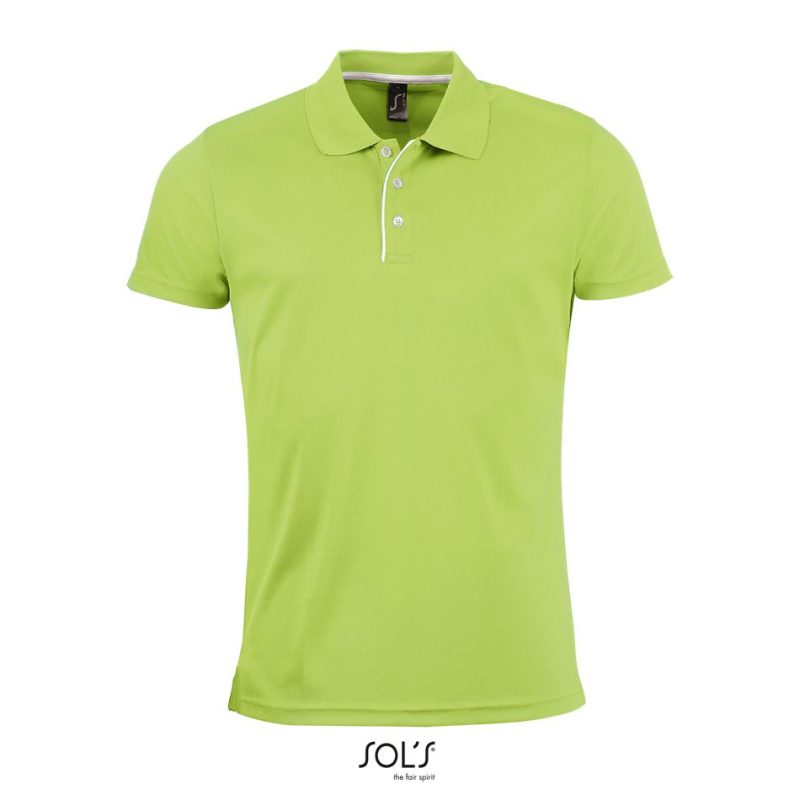 Polo De Deporte Para Hombre Performer Men Sols - Verde Manzana - Sols