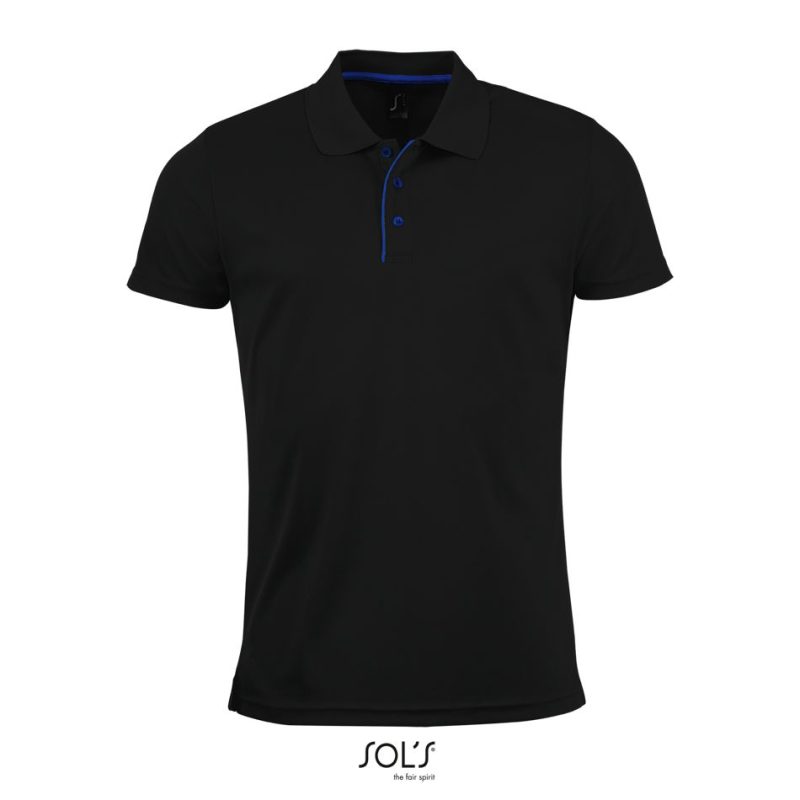 Polo De Deporte Para Hombre Performer Men Sols - Negro - Sols