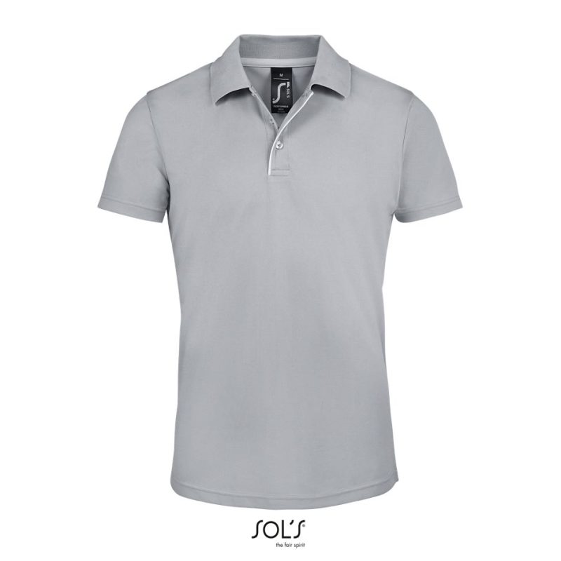 Polo De Deporte Para Hombre Performer Men Sols - Gris Puro - Sols