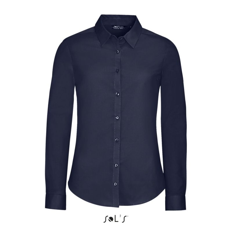 Camisa Stretch Mujer Manga Larga Blake Women Sols - Azul Oscuro - Sols