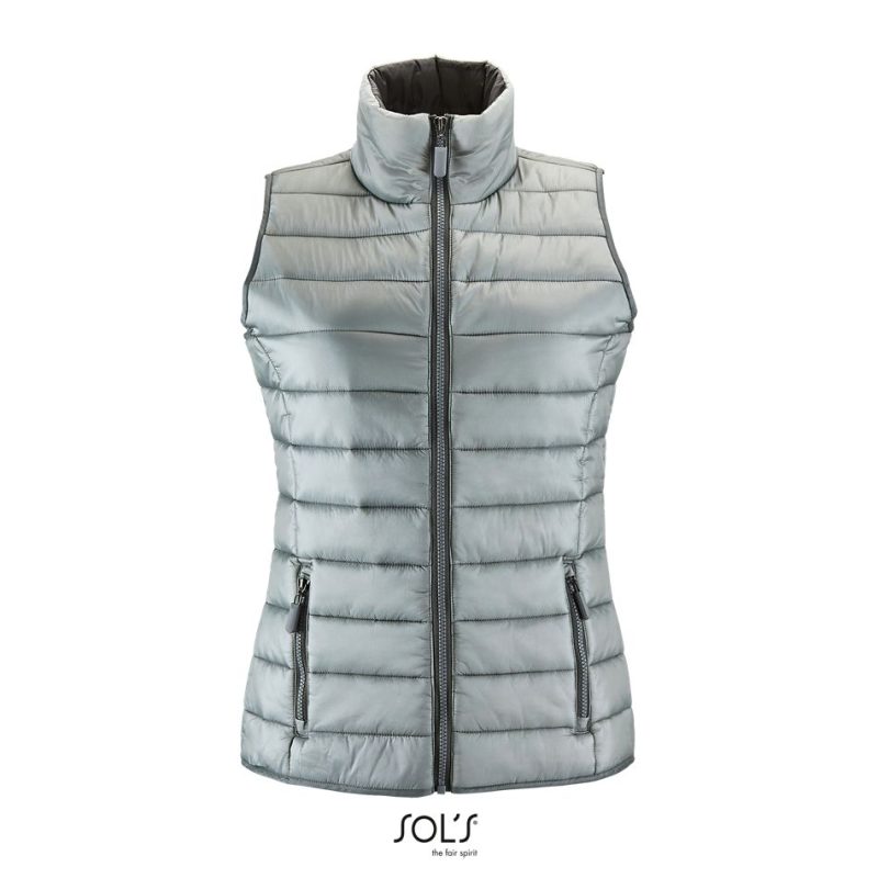Chaleco Ligero Para Mujer Wave Women Sols - Gris Metálico - Sols