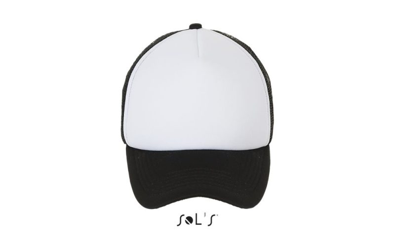 Gorra De Malla De 5 Paneles Bubble Sols - Blanco Negro - Sols