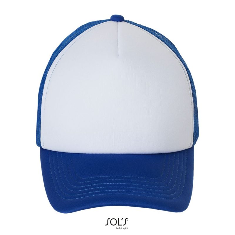 Gorra De Malla De 5 Paneles Bubble Sols - Blanco Azul Royal - Sols