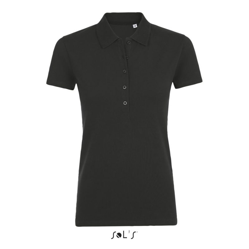 Polo Algodón-Elastano Para Mujer Phoenix Women Sols - Negro - Sols