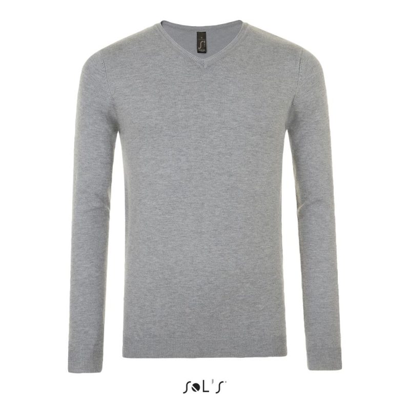 Jersey De Cuello Pico Para Hombre Glory Men Sols - Gris Mezcla - Sols