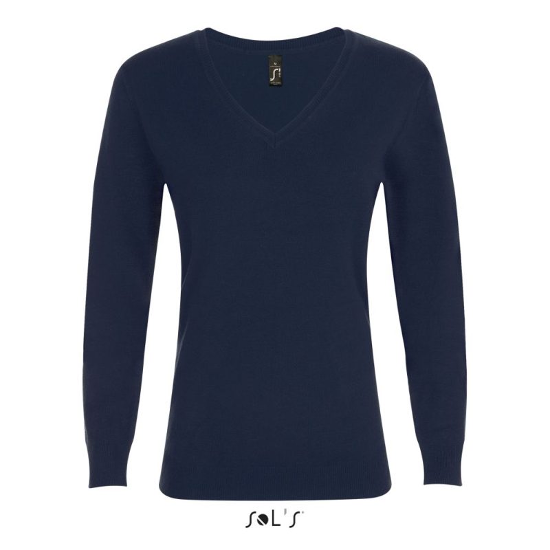 Jersey De Cuello Pico Para Mujer Glory Women Sols - French Marino - Sols