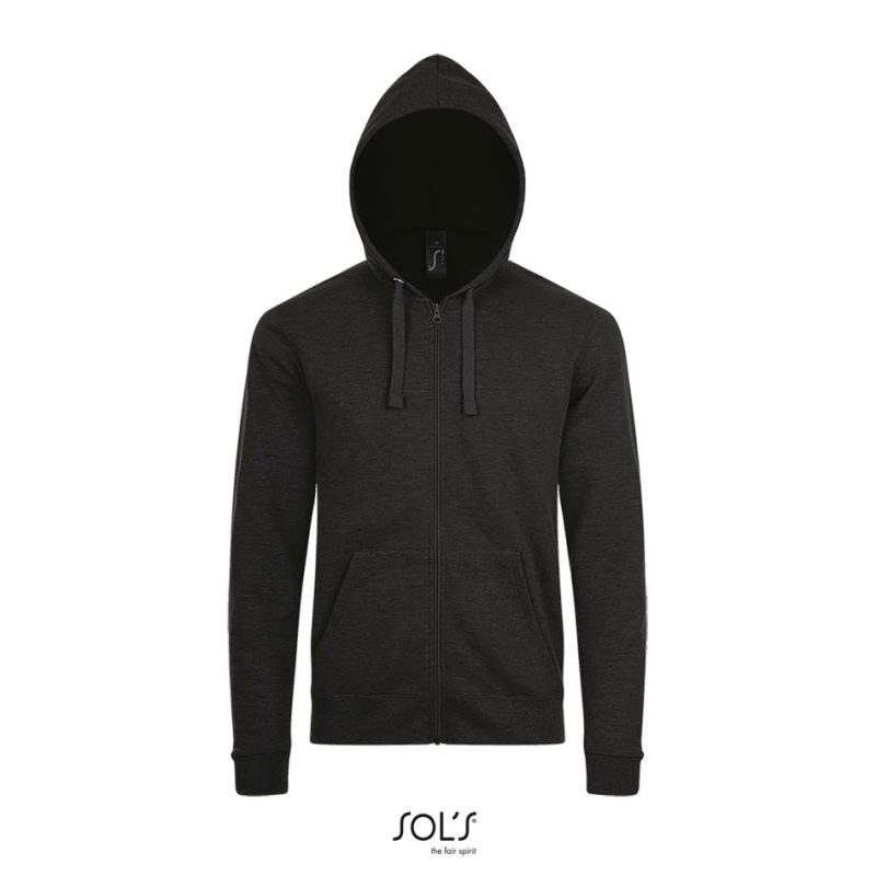 Sudadera Con Cremallera Unisex Stone Sols - Antracita Mezcla - Sols