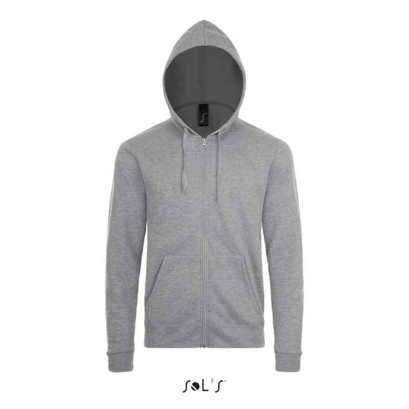 Sudadera Con Cremallera Unisex Stone Sols - Gris Mezcla - Sols