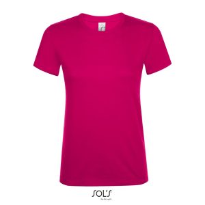 Camiseta De Mujer Cuello Redondo Regent Women Sols - Fucsia - Sols