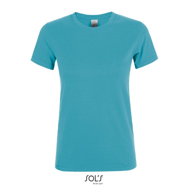 Camiseta De Mujer Cuello Redondo Regent Women Sols - Azul Atolón - Sols