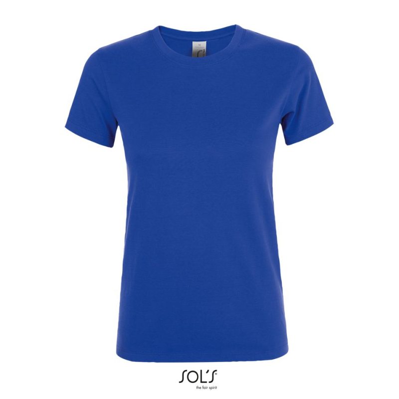 Camiseta De Mujer Cuello Redondo Regent Women Sols - Azul Royal - Sols
