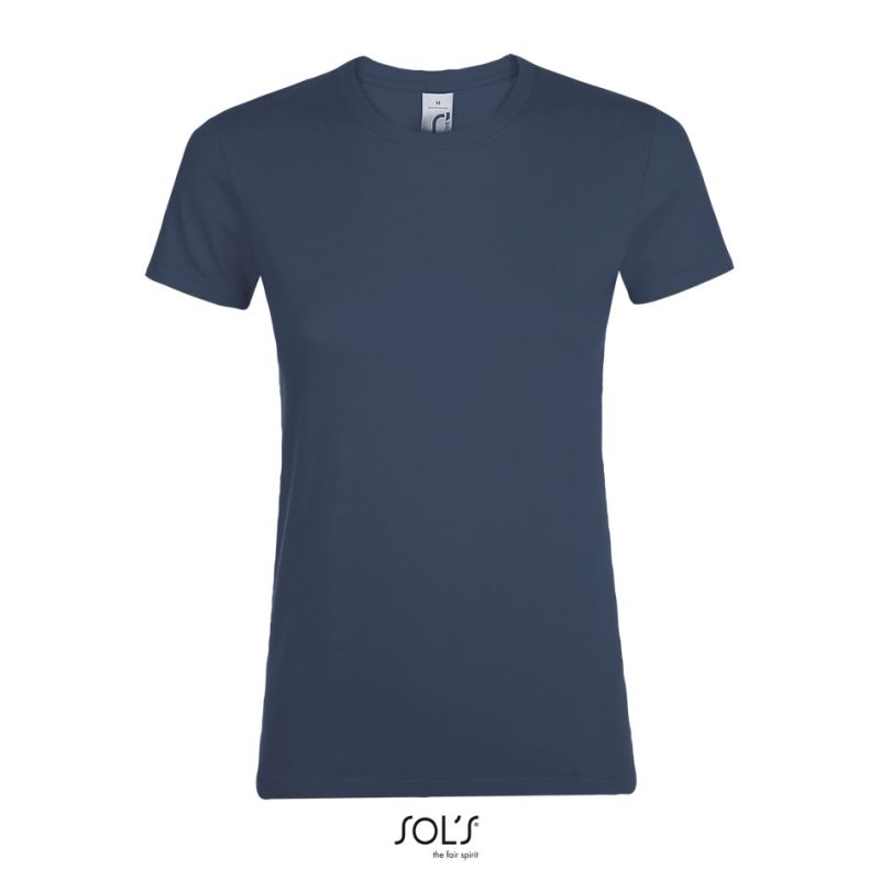 Camiseta De Mujer Cuello Redondo Regent Women Sols - Denim - Sols