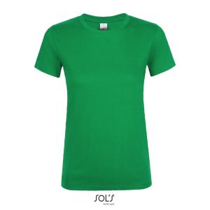 Camiseta De Mujer Cuello Redondo Regent Women Sols - Verde Pradera - Sols