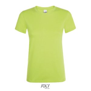 Camiseta De Mujer Cuello Redondo Regent Women Sols - Verde Manzana - Sols
