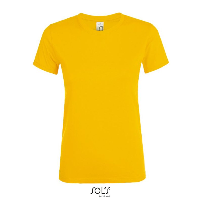 Camiseta De Mujer Cuello Redondo Regent Women Sols - Amarillo - Sols