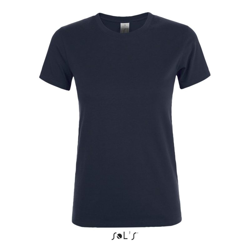Camiseta De Mujer Cuello Redondo Regent Women Sols - Azul Marino - Sols