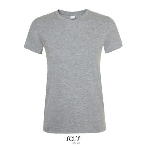 Camiseta De Mujer Cuello Redondo Regent Women Sols - Gris Mezcla - Sols