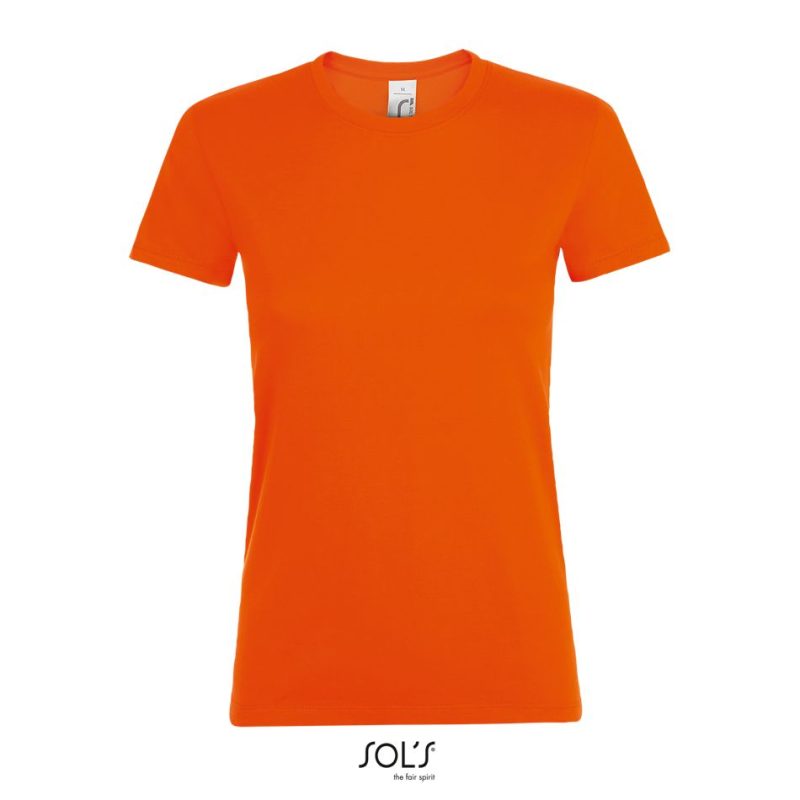 Camiseta De Mujer Cuello Redondo Regent Women Sols - Naranja - Sols