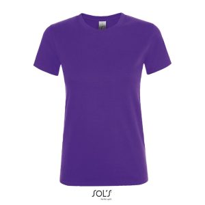 Camiseta De Mujer Cuello Redondo Regent Women Sols - Morado Oscuro - Sols