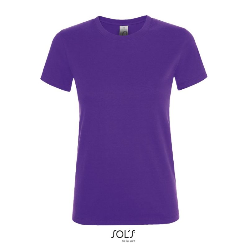 Camiseta De Mujer Cuello Redondo Regent Women Sols - Morado Oscuro - Sols