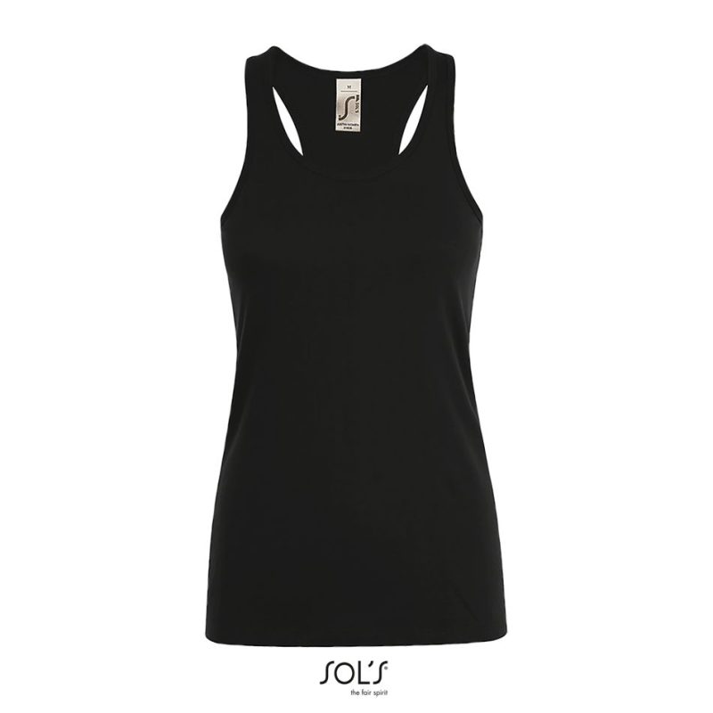Camiseta Espalda Nadador Justin Women Sols - Negro Profundo - Sols